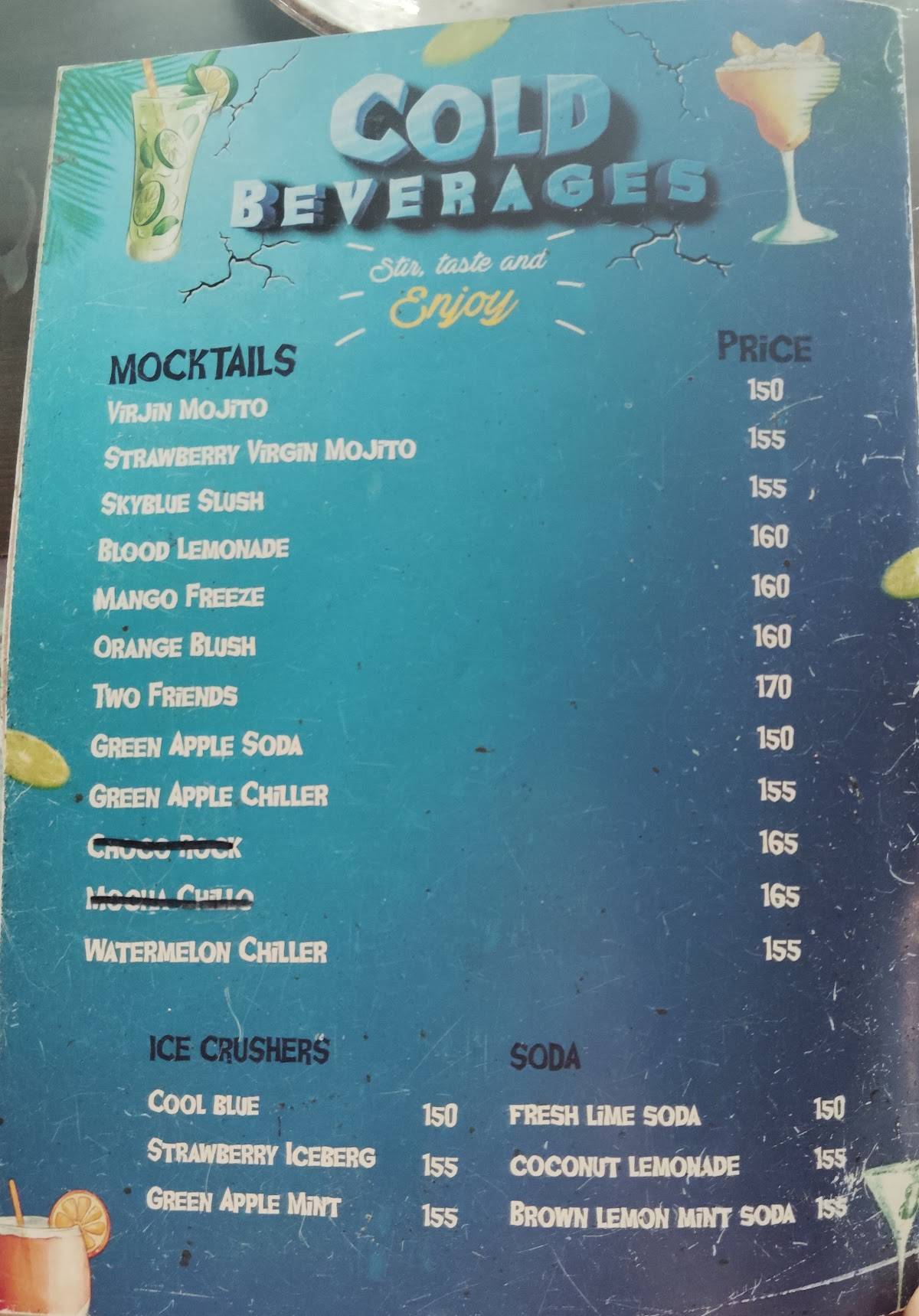Kava Cafe Vijayawada menu