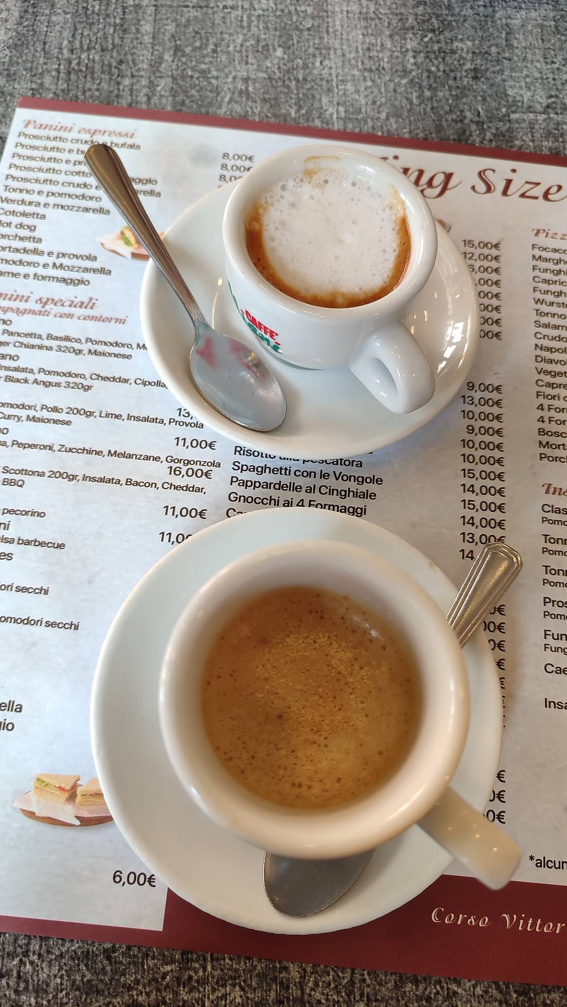 Menu di King Size Cafè 
