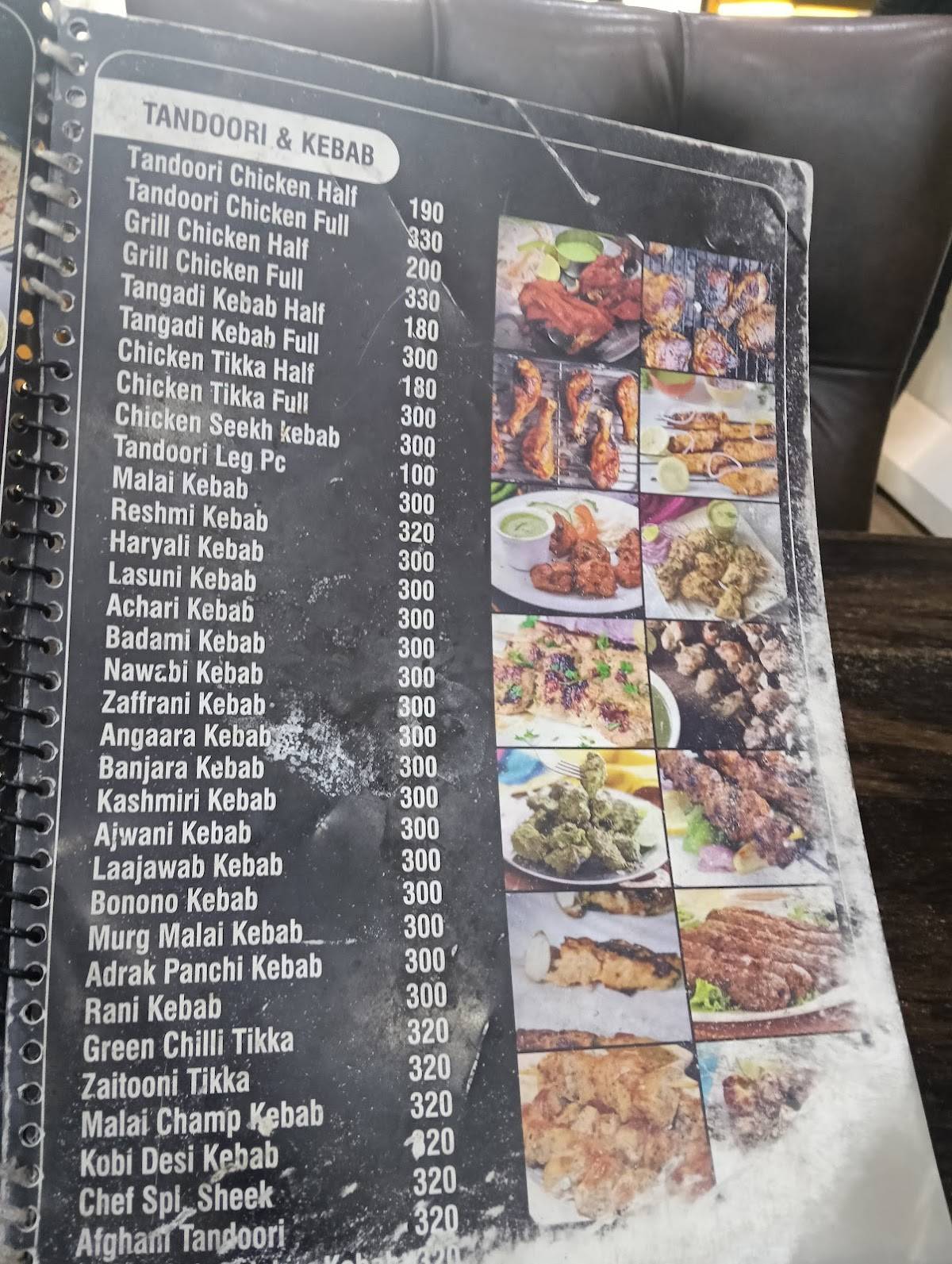 King’s Restaurant menu