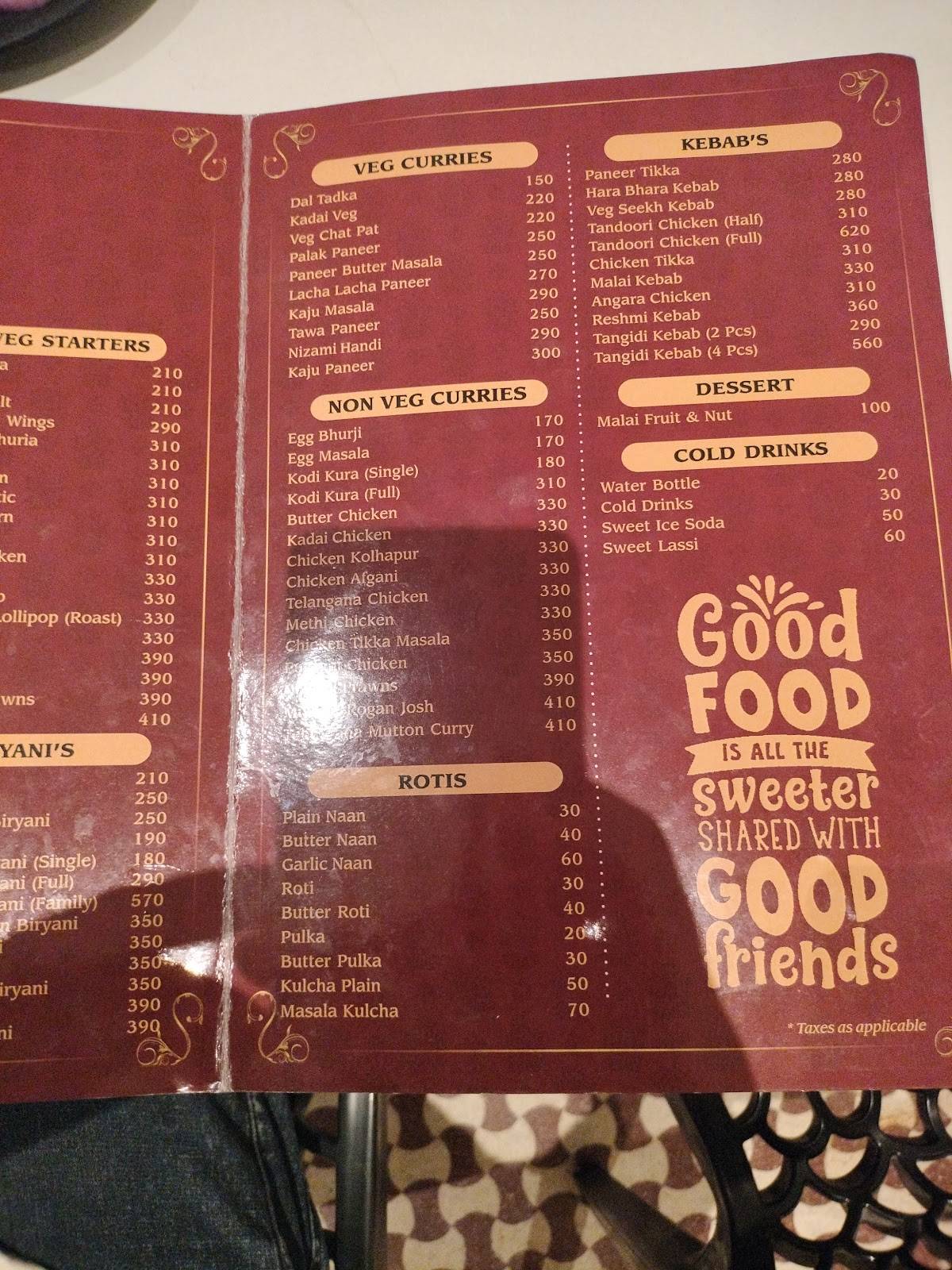 Menu at Kitchen 1970s Warangal, Warangal