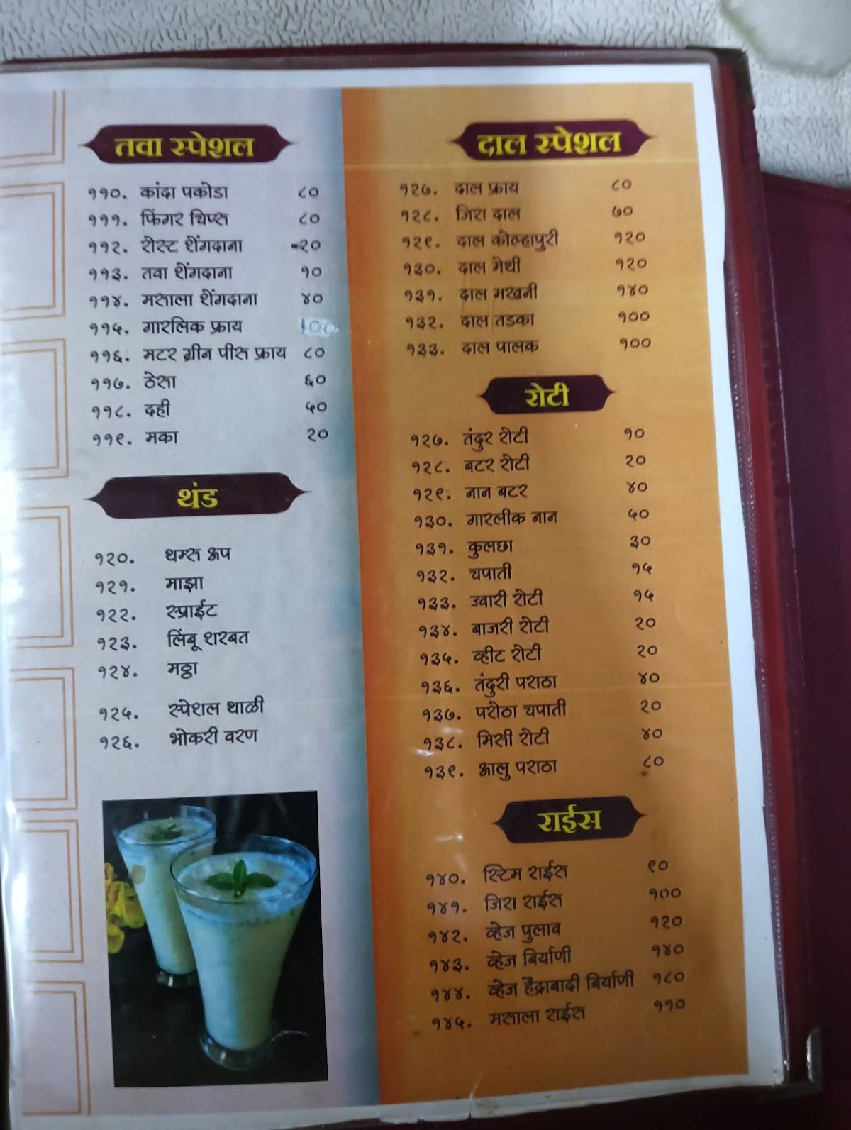 Kokani darbar restaurant menu