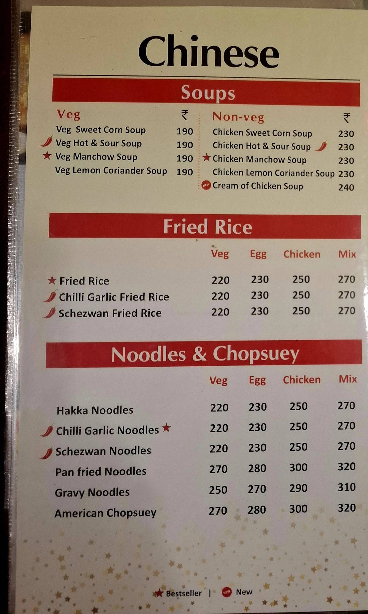 Eaterniaa menu