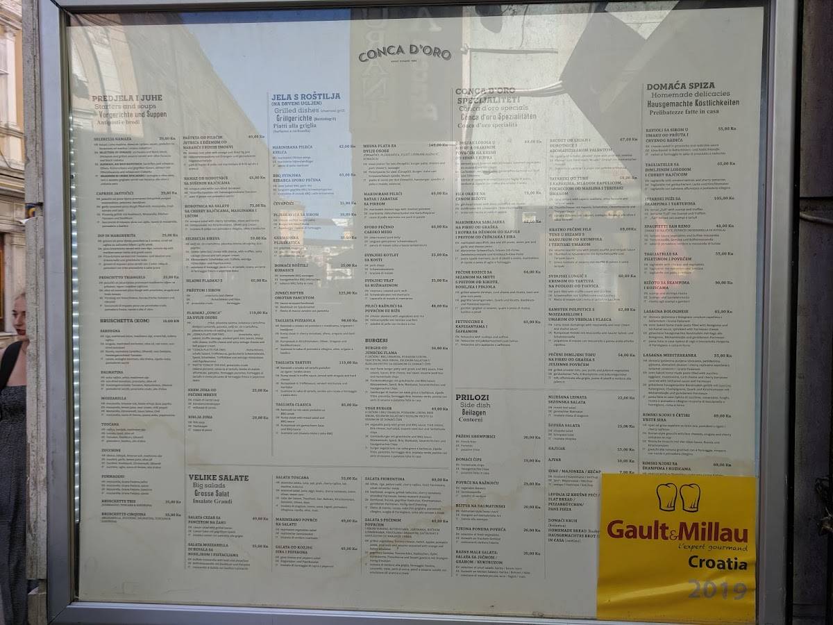 Menu di Konoba Bracera 
