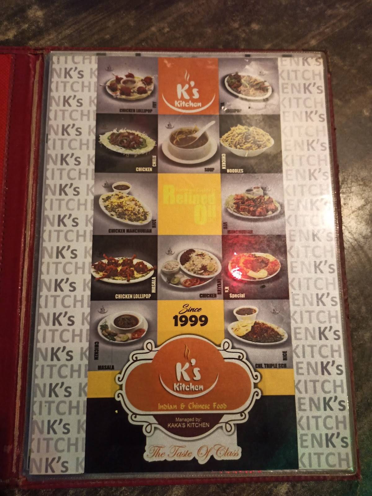 K's Kitchen menu