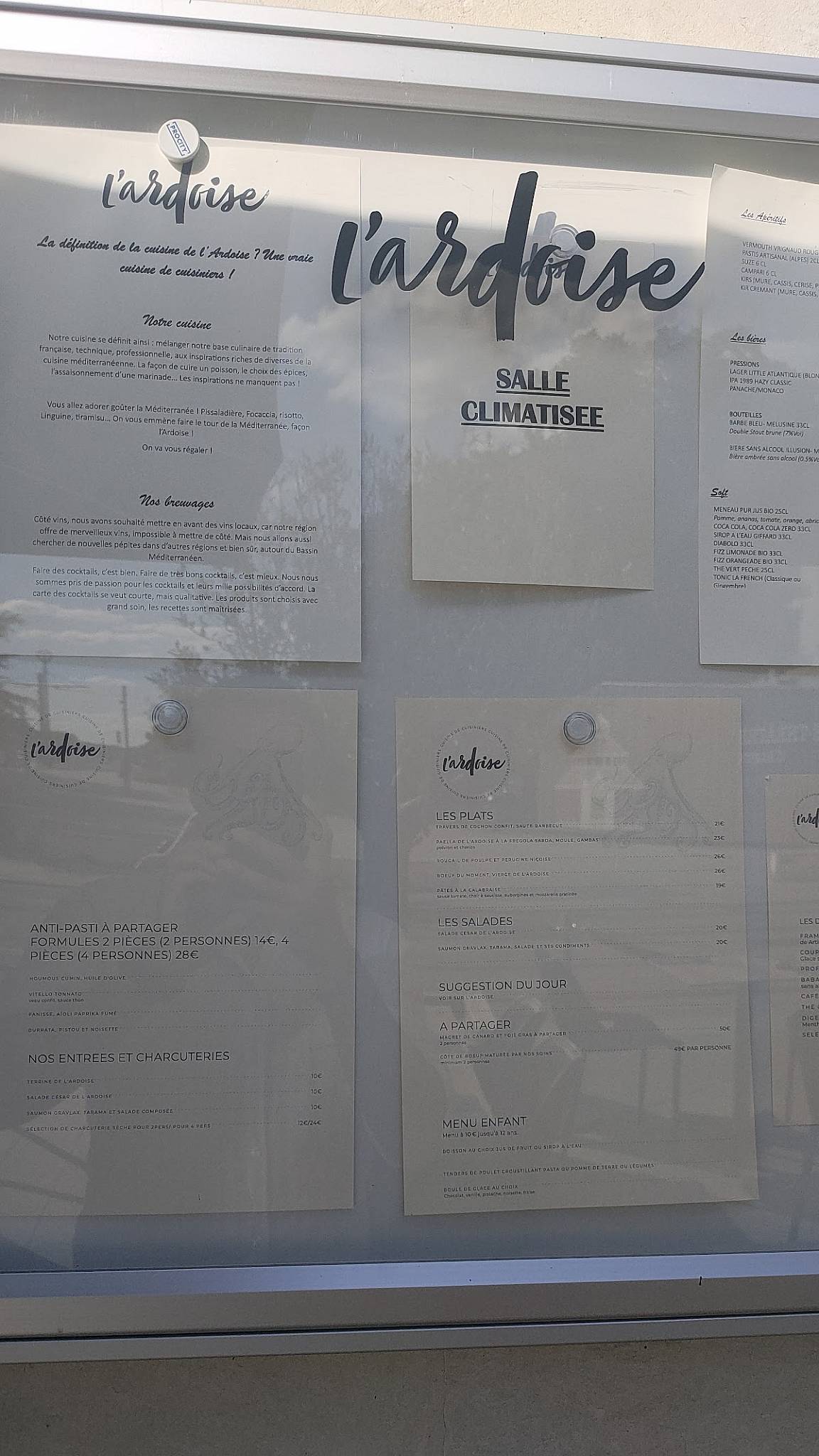 Menu de L' Ardoise