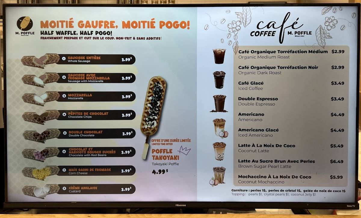 Menu de LA BELLE ÉPICÉE