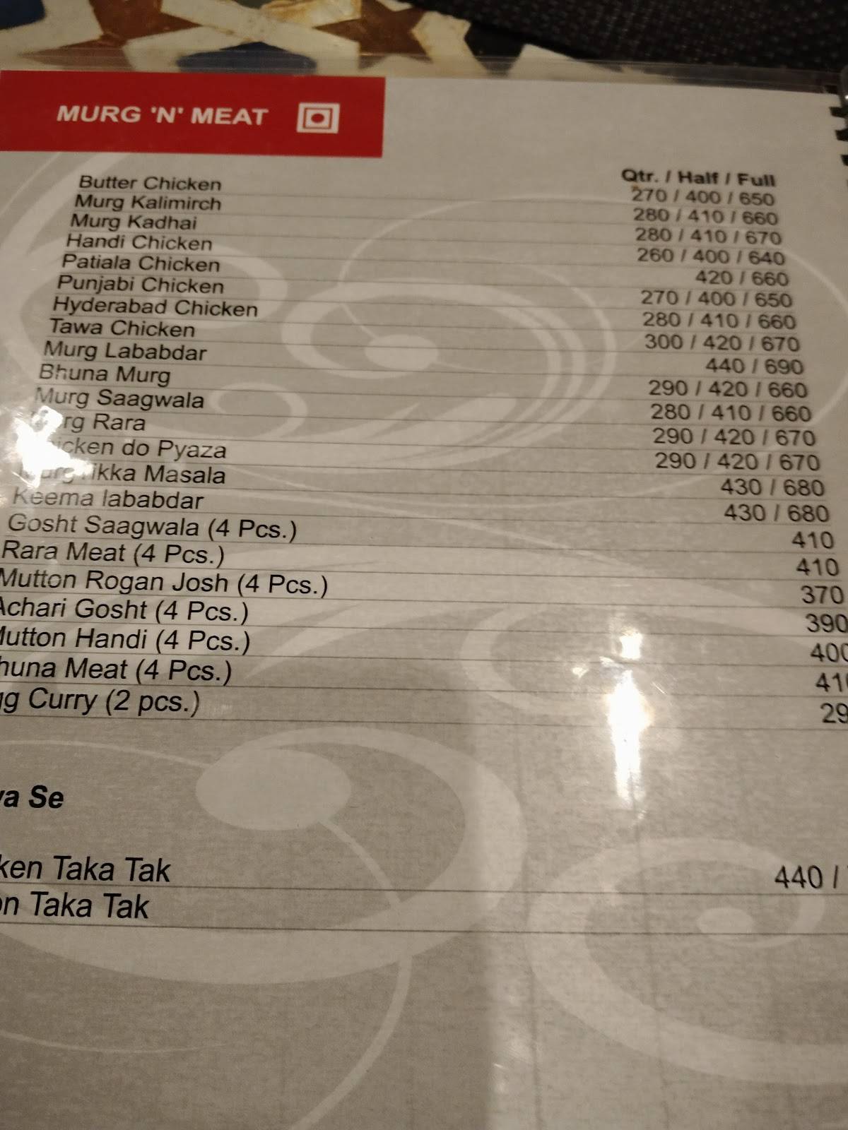 LA’ CHEF menu