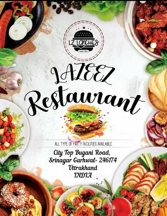 LAZEEZ RESTAURANT menu