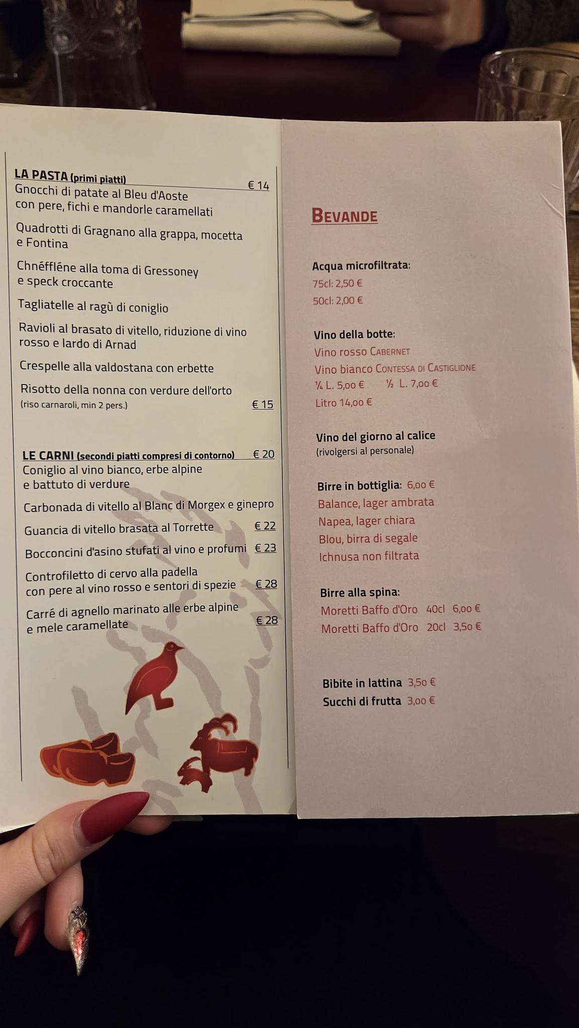 Menu di L'Osteria 
