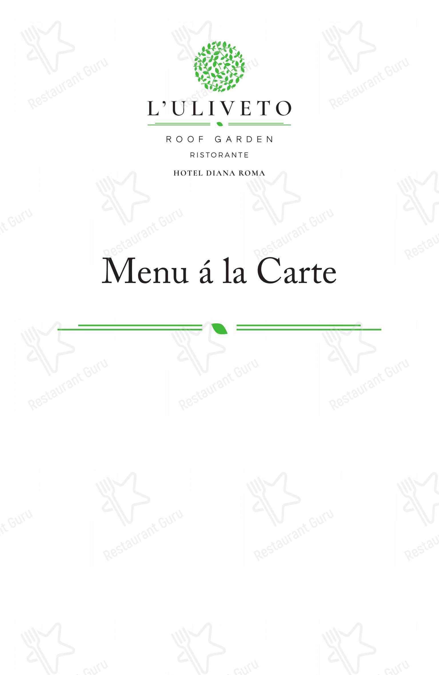 菜单 per L'Uliveto Roof Garden - Ristorante panoramico in Roma