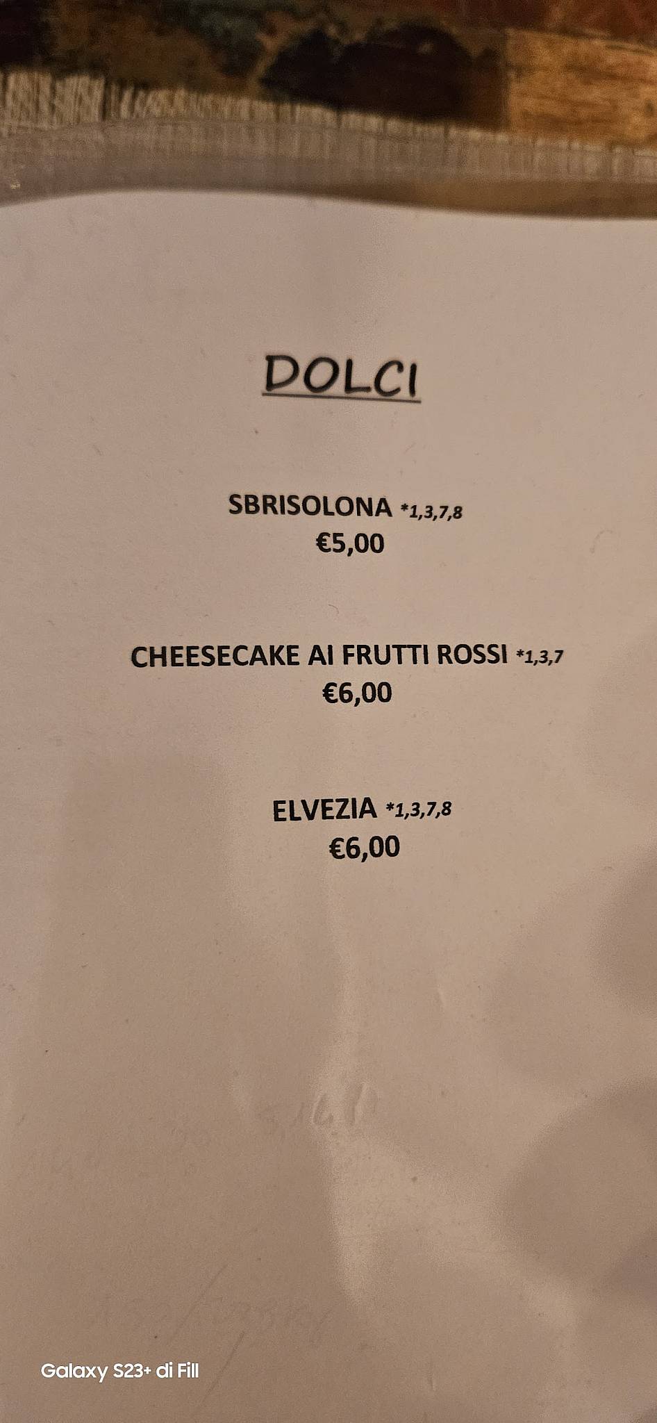 Menu di La Bottega dello Speziale 