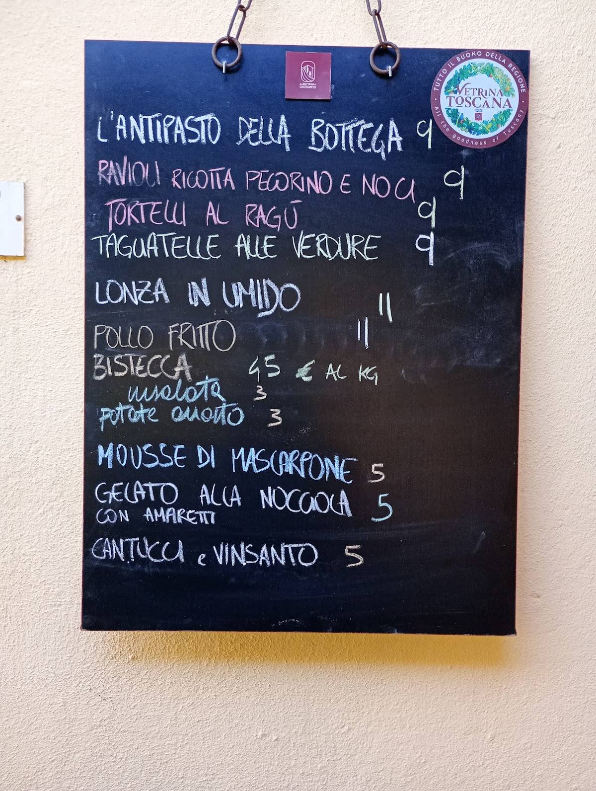 Menu di La Bottega di Castagneto 