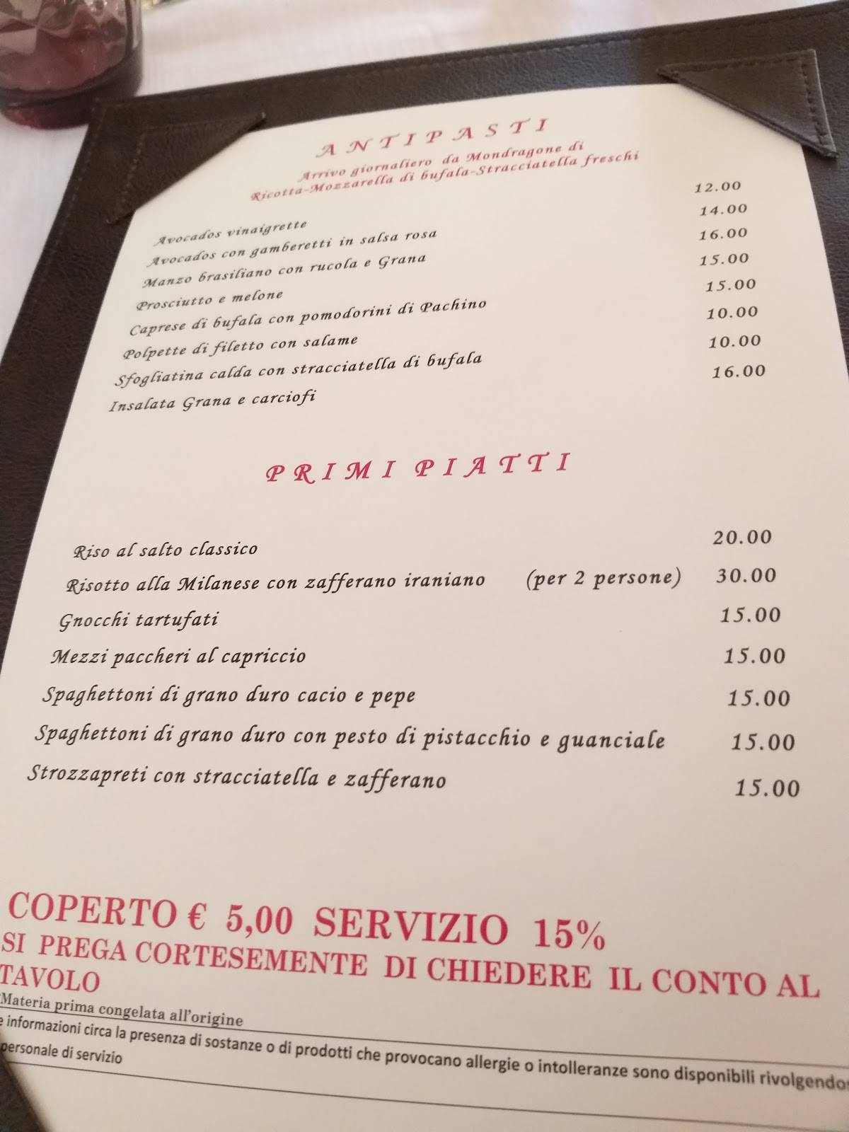 Menu di La Briciola 