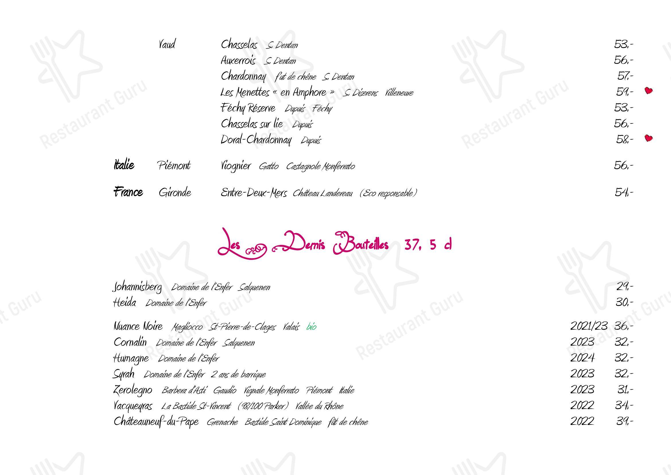 Lunch Menu per La Clef in Friburgo