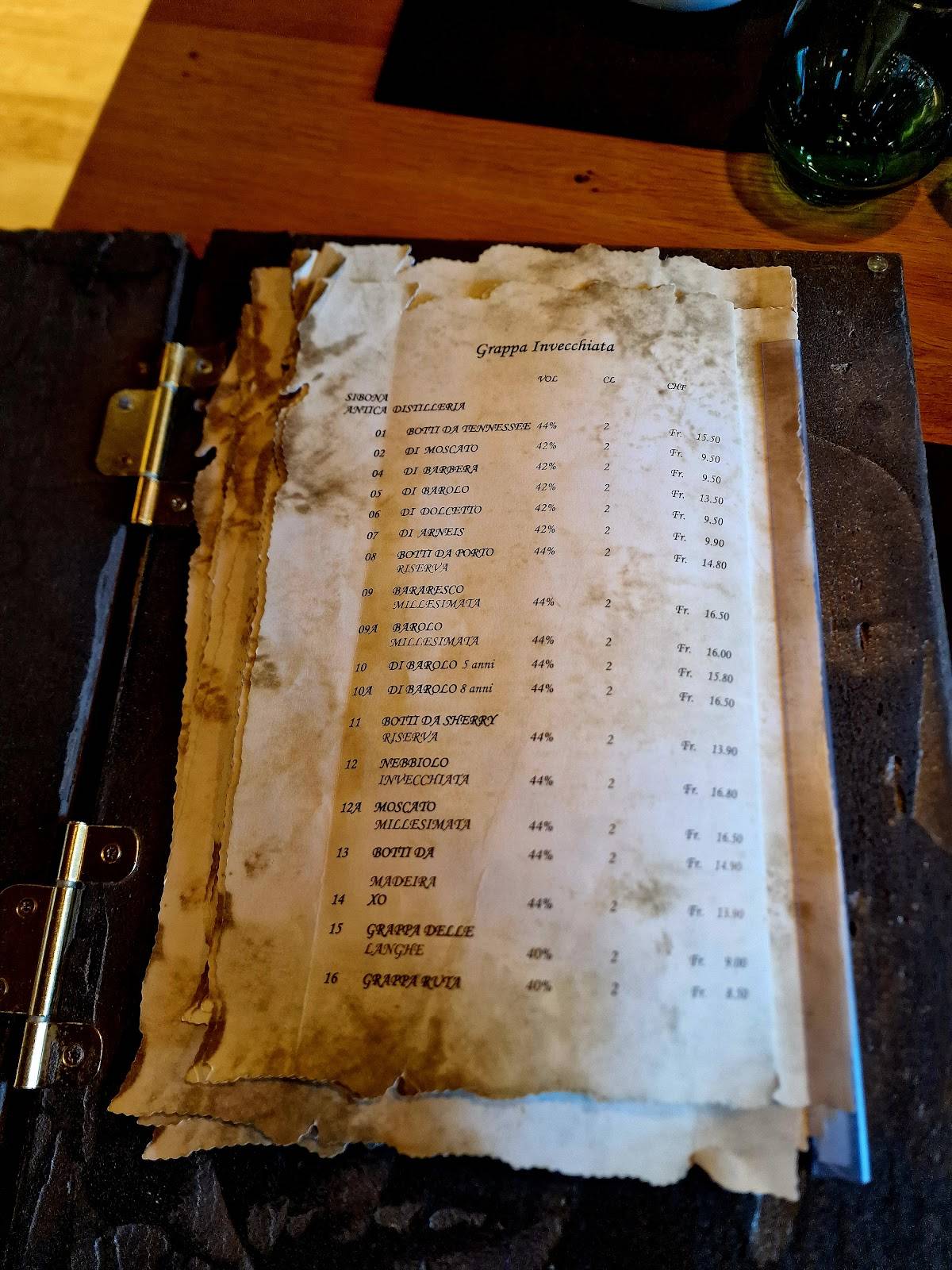 Menu di La Famiglia Bernapark 