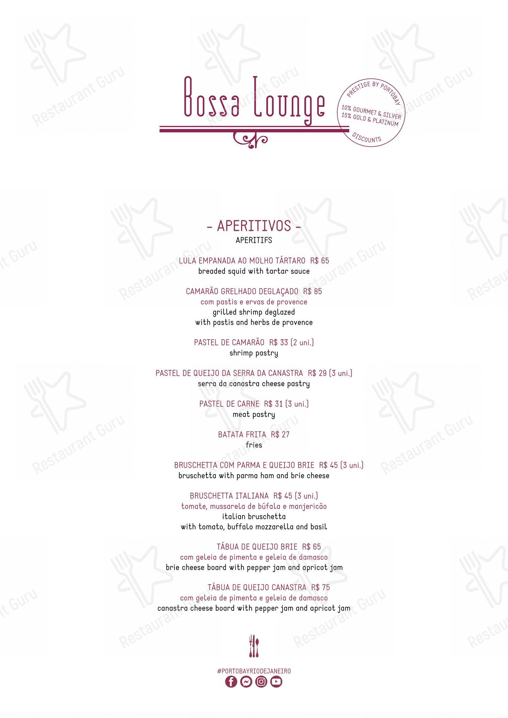 La Finestra menu - 菜单