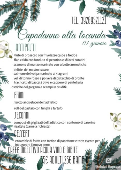 Menu di La locanda di baron 