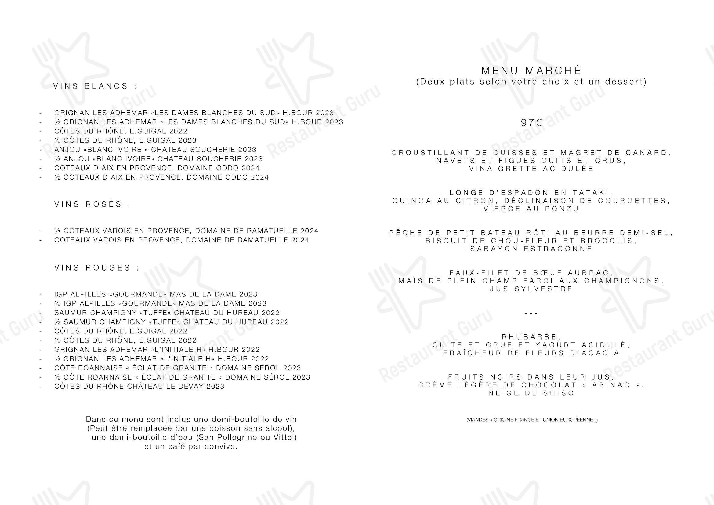 Lunch Menu pour La Pyramide - Hôtel Restaurant (Isère) dans Vienne