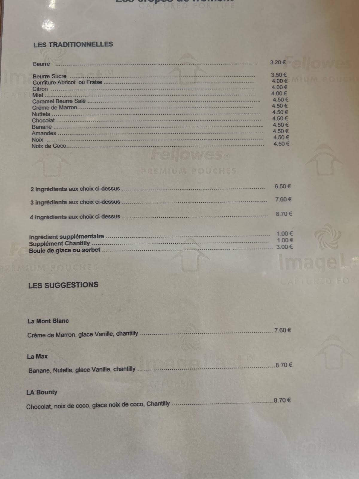 Menu de La Riviera