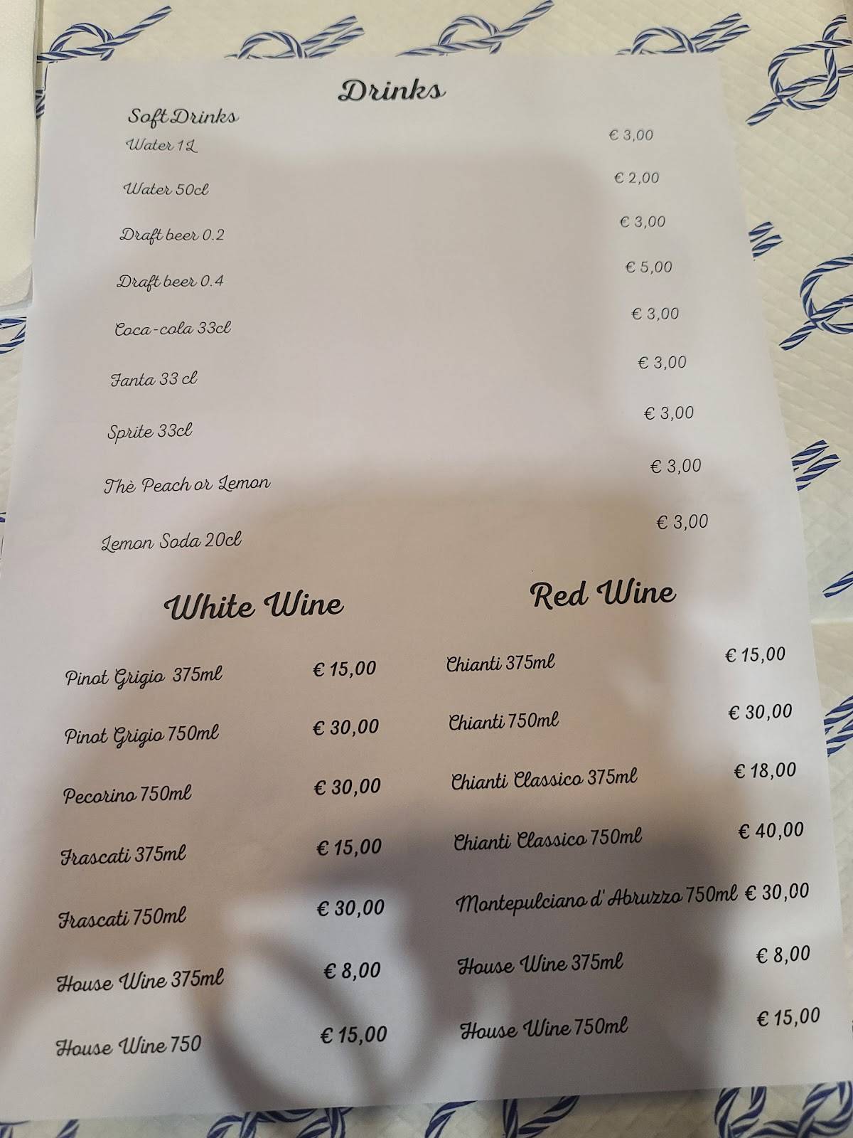 Menu di La Rustichella 
