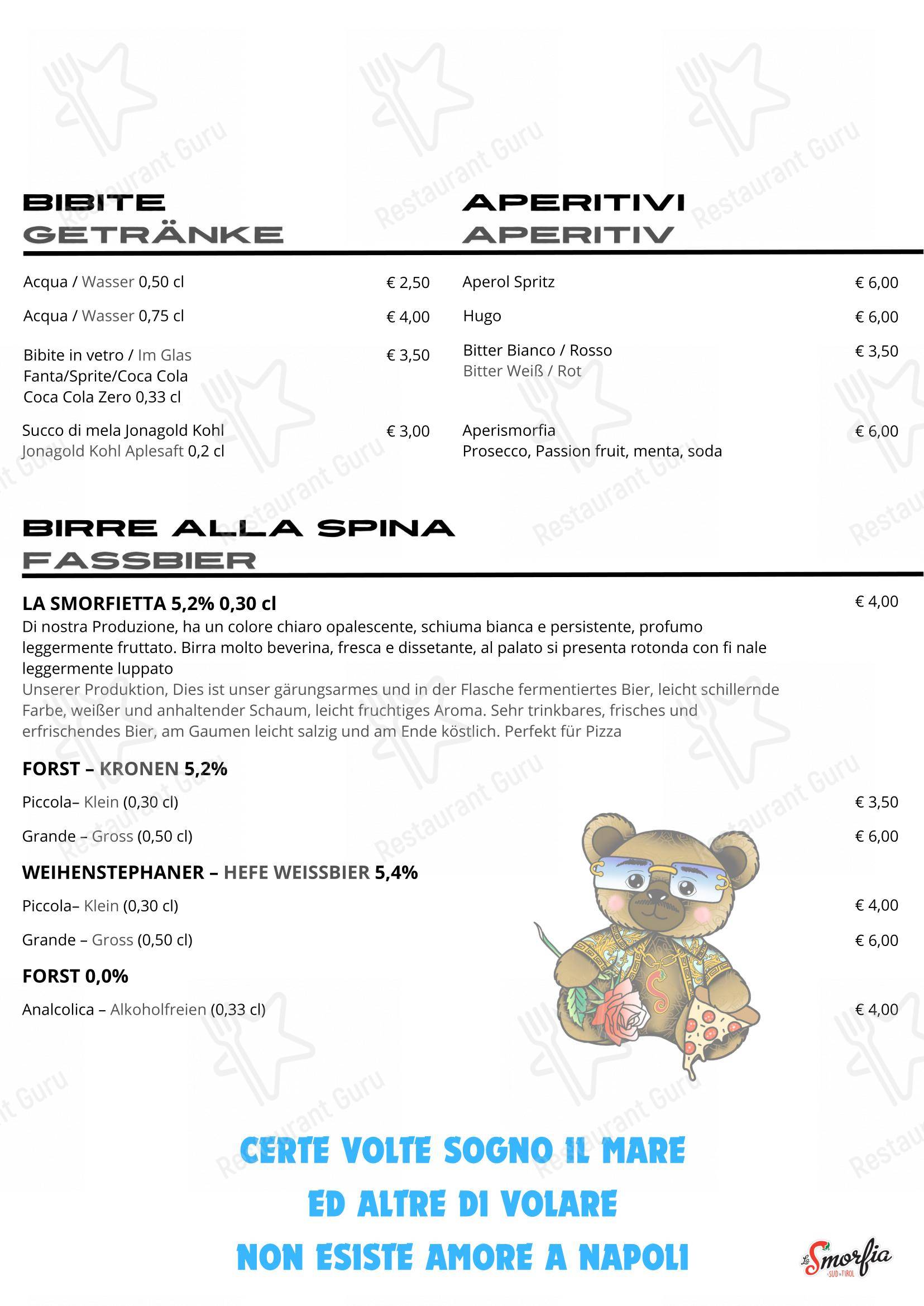 Menu di La Smorfia Merano - Menu