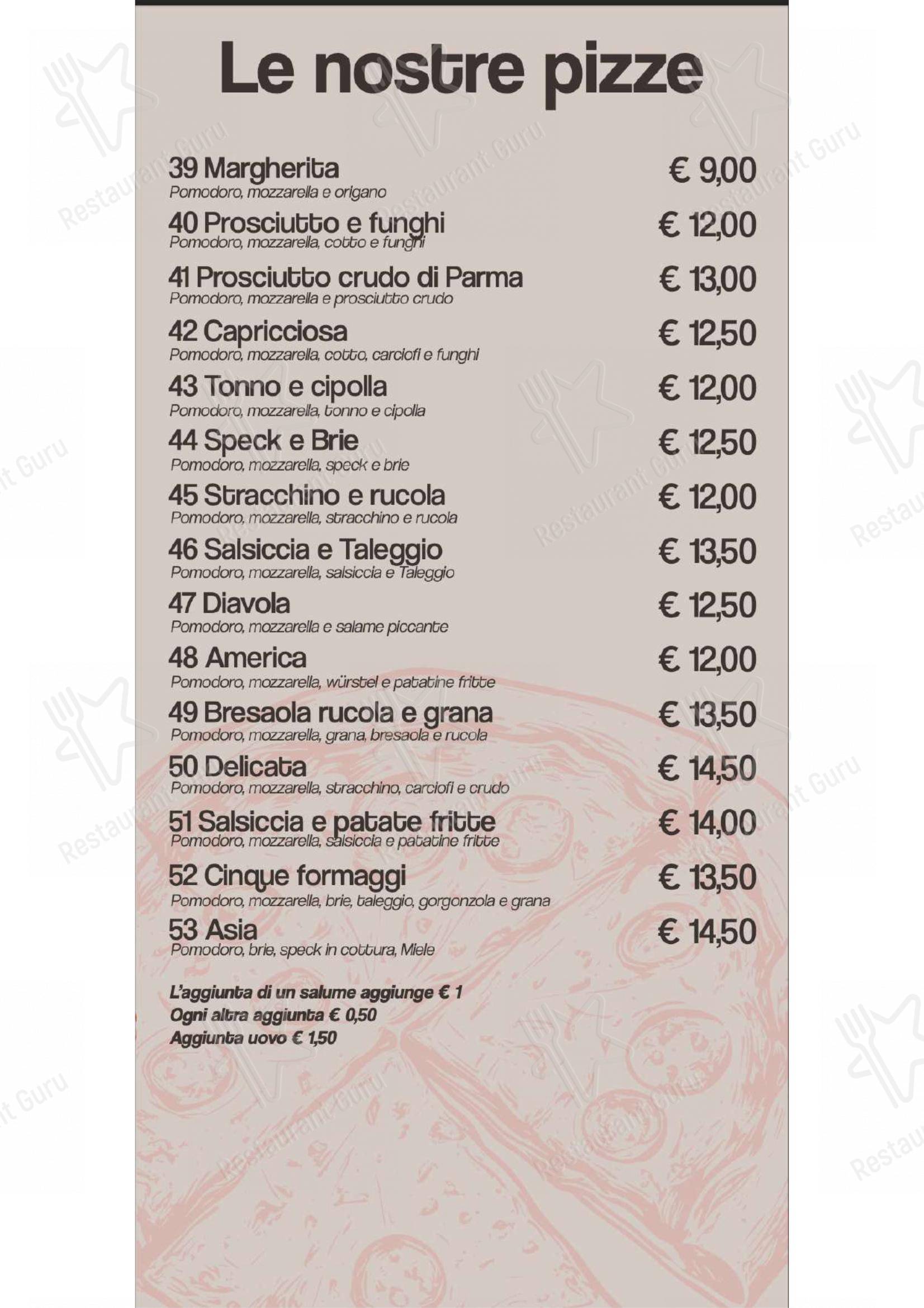 Menu per La Stuzzicheria Piadineria pub & bar
