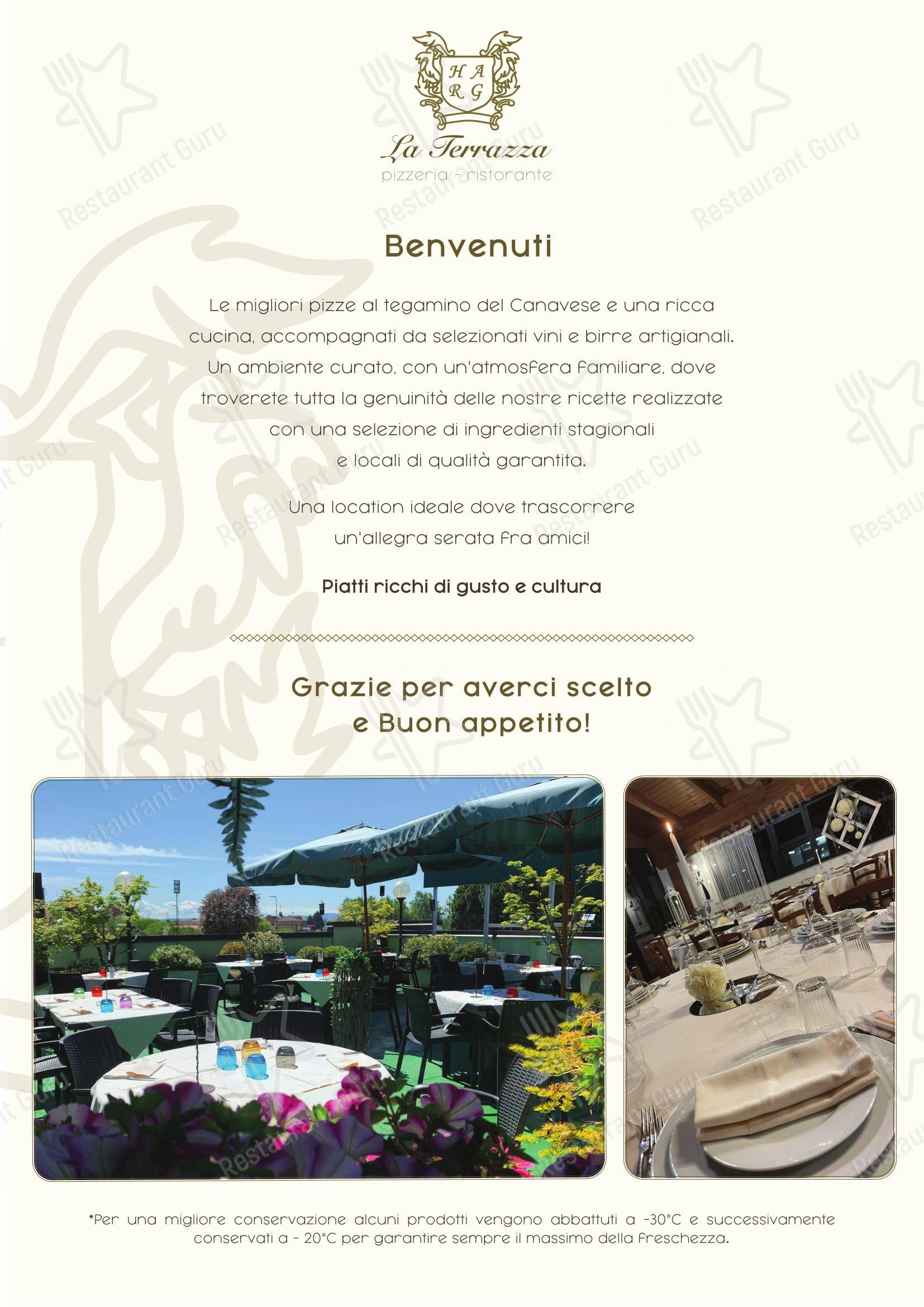 Menu per La Terrazza ristorante