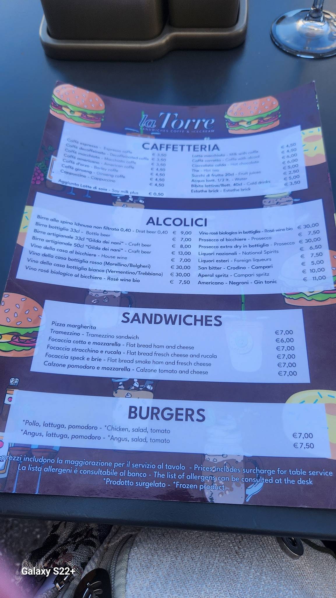 Menu di La Torre Cafe 