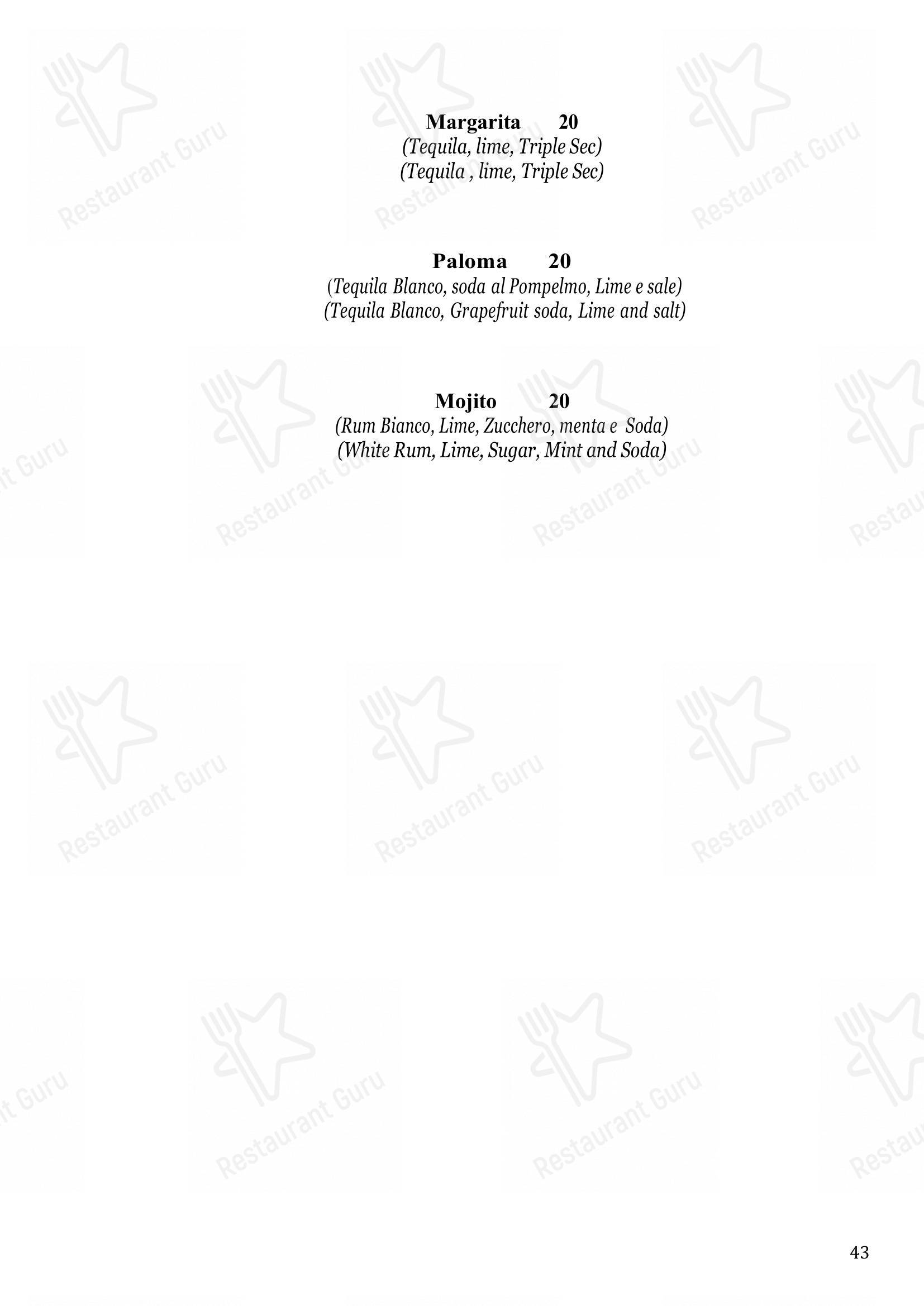 菜单 per Casa Mariantonia pub & bar