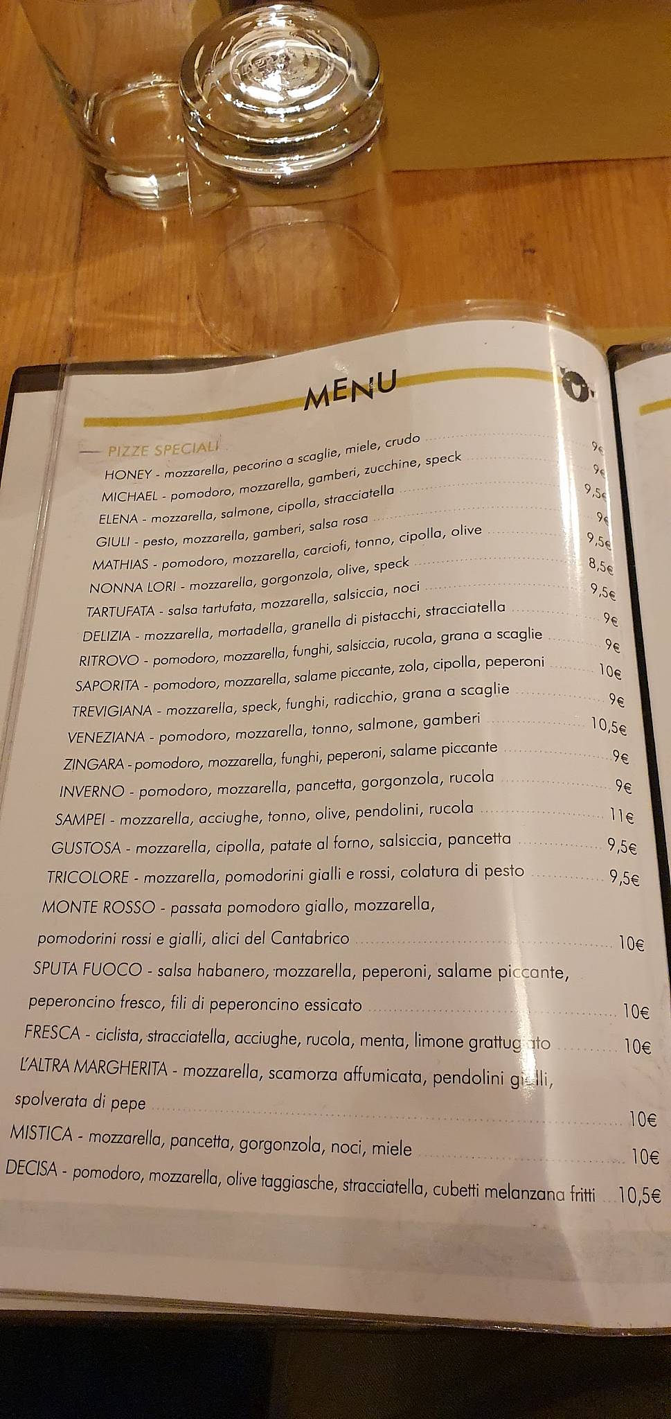Menu di Trattoria Pizzeria Terra e Mare da Donato il Camionista 