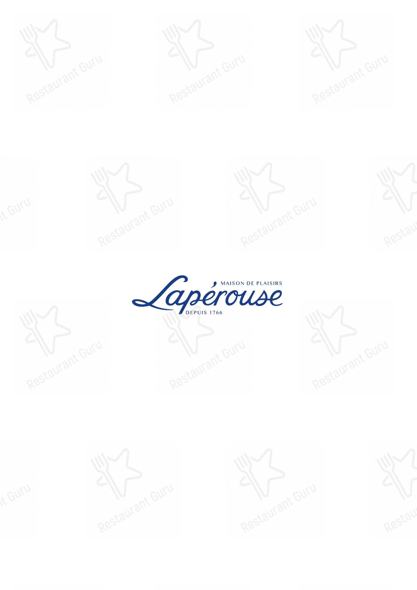 Menu pour Lapérouse restaurant
