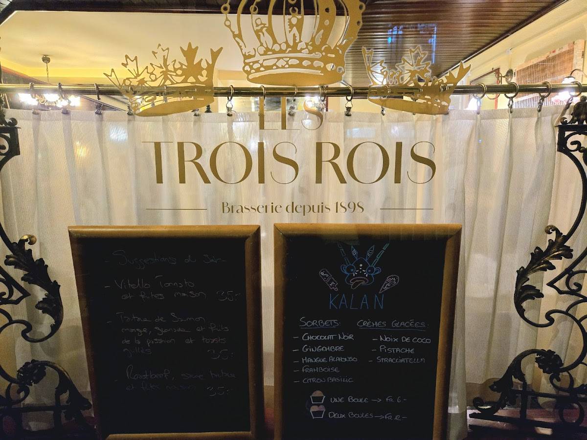 Menu di Brasserie Les Trois Rois SA 