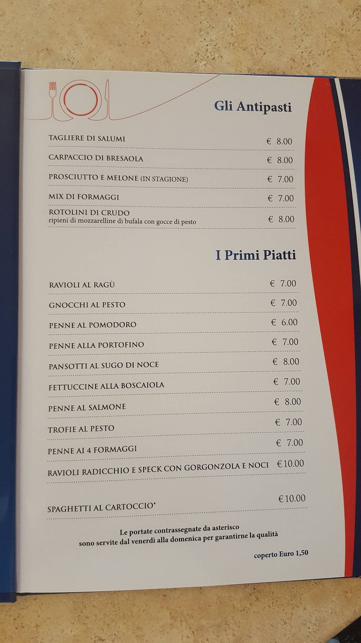 Menu di Laviosa 