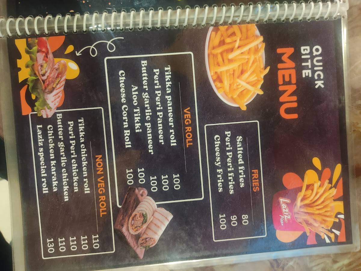 Laziz Pizza menu