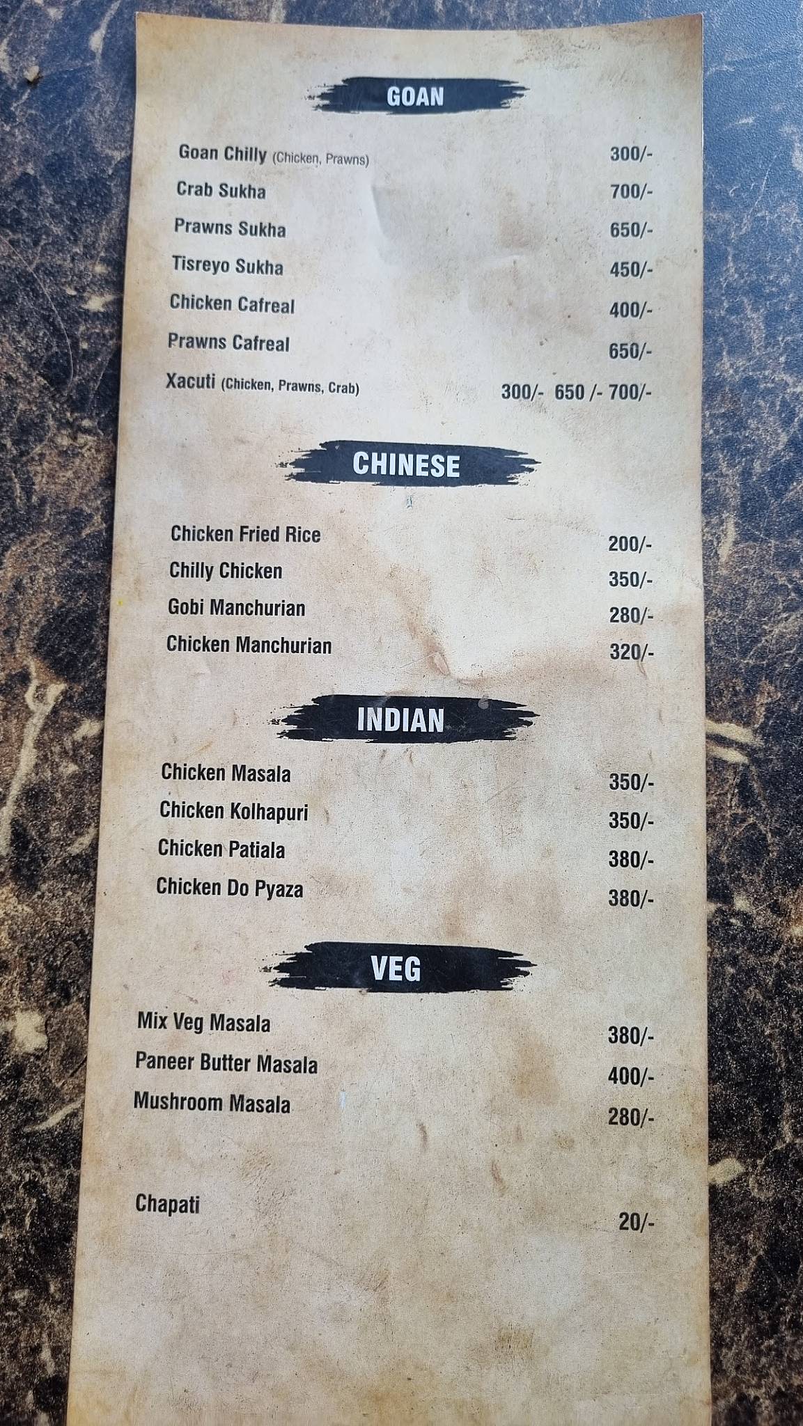 Lazy Fish Restaurant menu