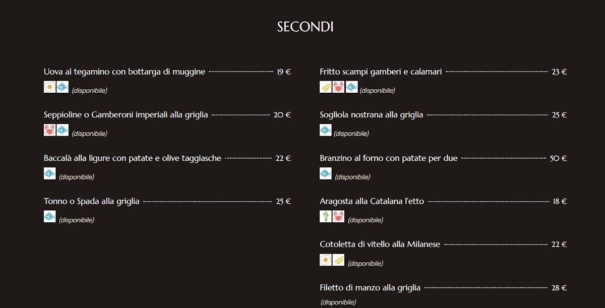 Menu di Le 5 Terre 