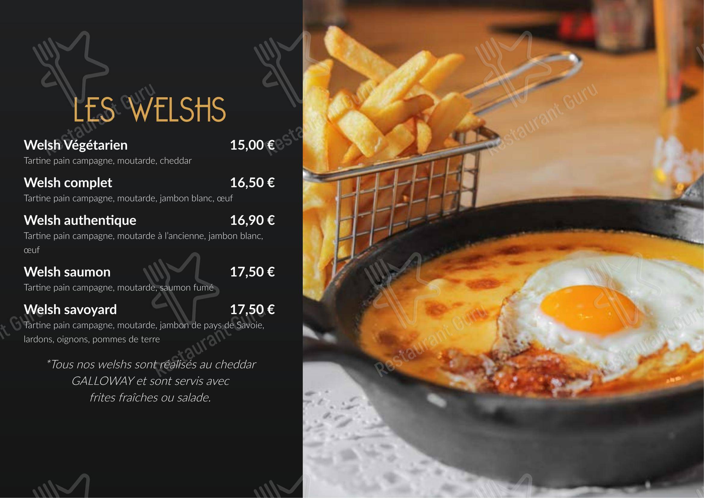 Menu pour Le Ch'ti Charivari restaurant