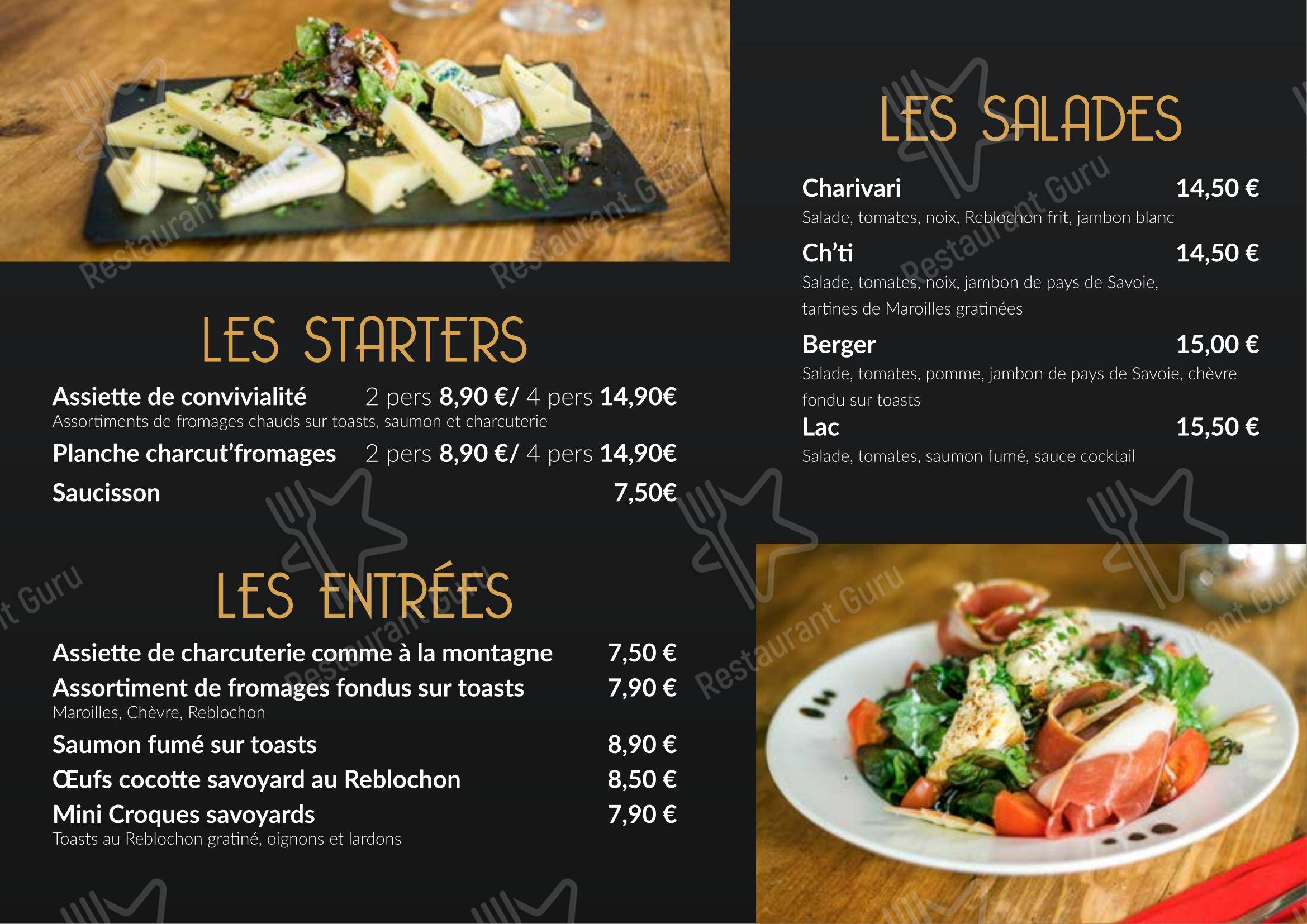 Le Ch'ti Charivari dans Lille - Menu