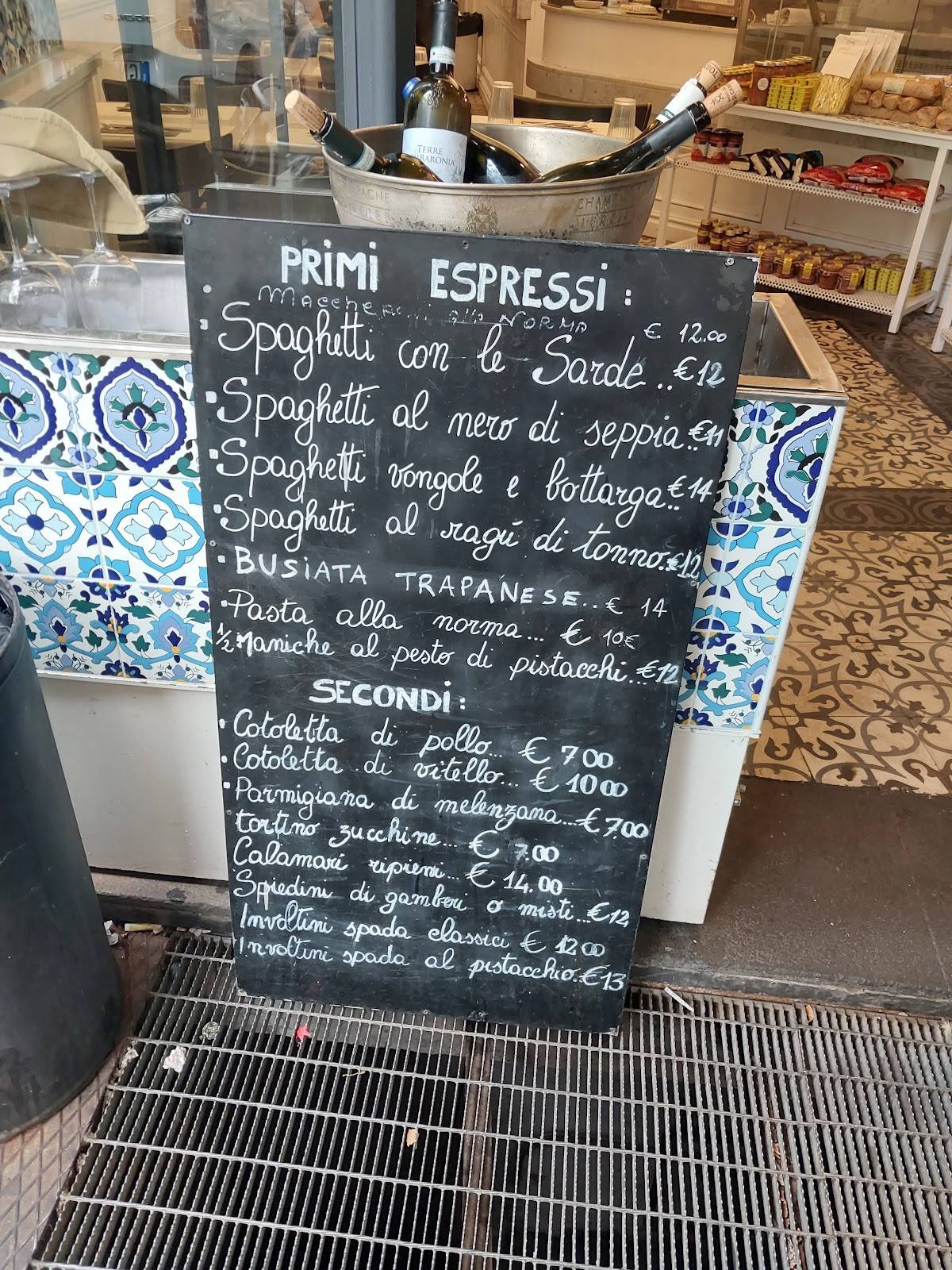 Menu di Le Sicilianedde - Cucina, Rosticceria, Pasticceria, Gelateria Siciliana 