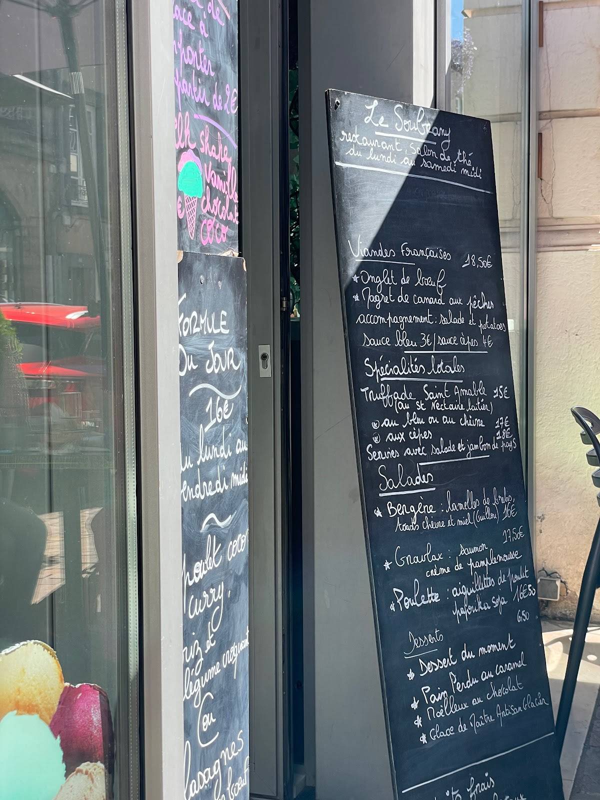 Menu de Le Soubrany
