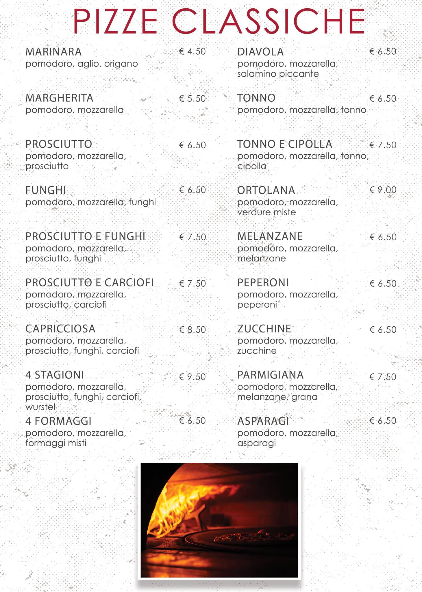 Menu di Le camille ristorante pizzeria e locanda 