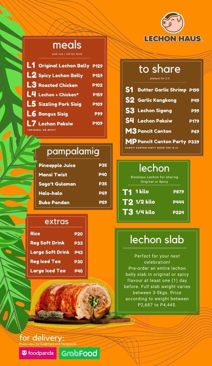 carta-del-restaurante-lechon-haus-gmall-of-digos-digos