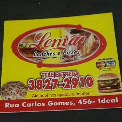 Lemão Lanches e Pizzas cardápio