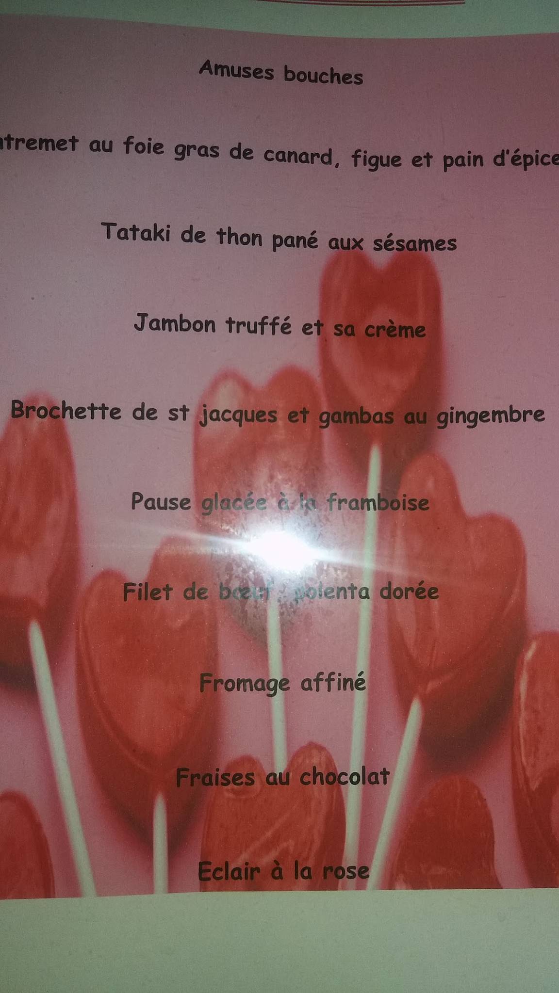 Menu au Les Doigts Framboises restaurant, Thurins