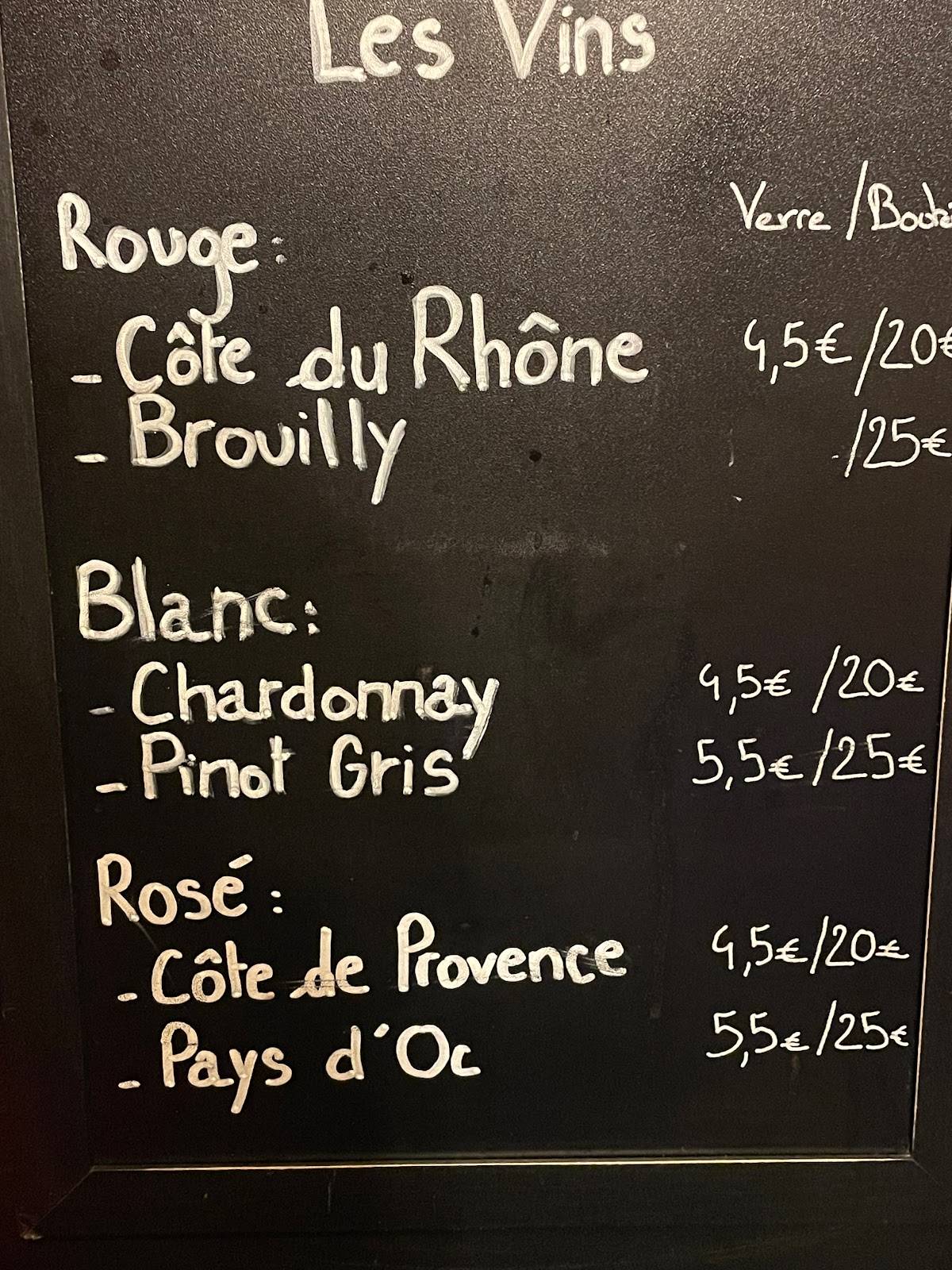 Menu de Les Imposteurs