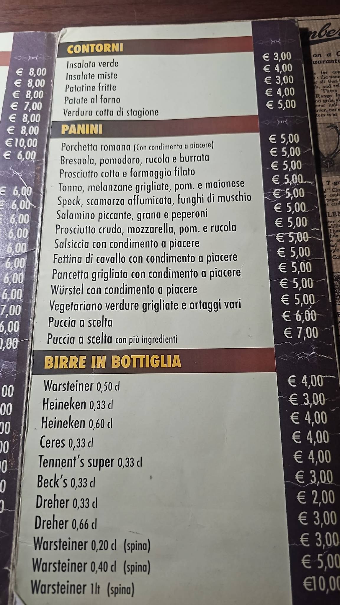 Menu di Fra’ Diavolo 