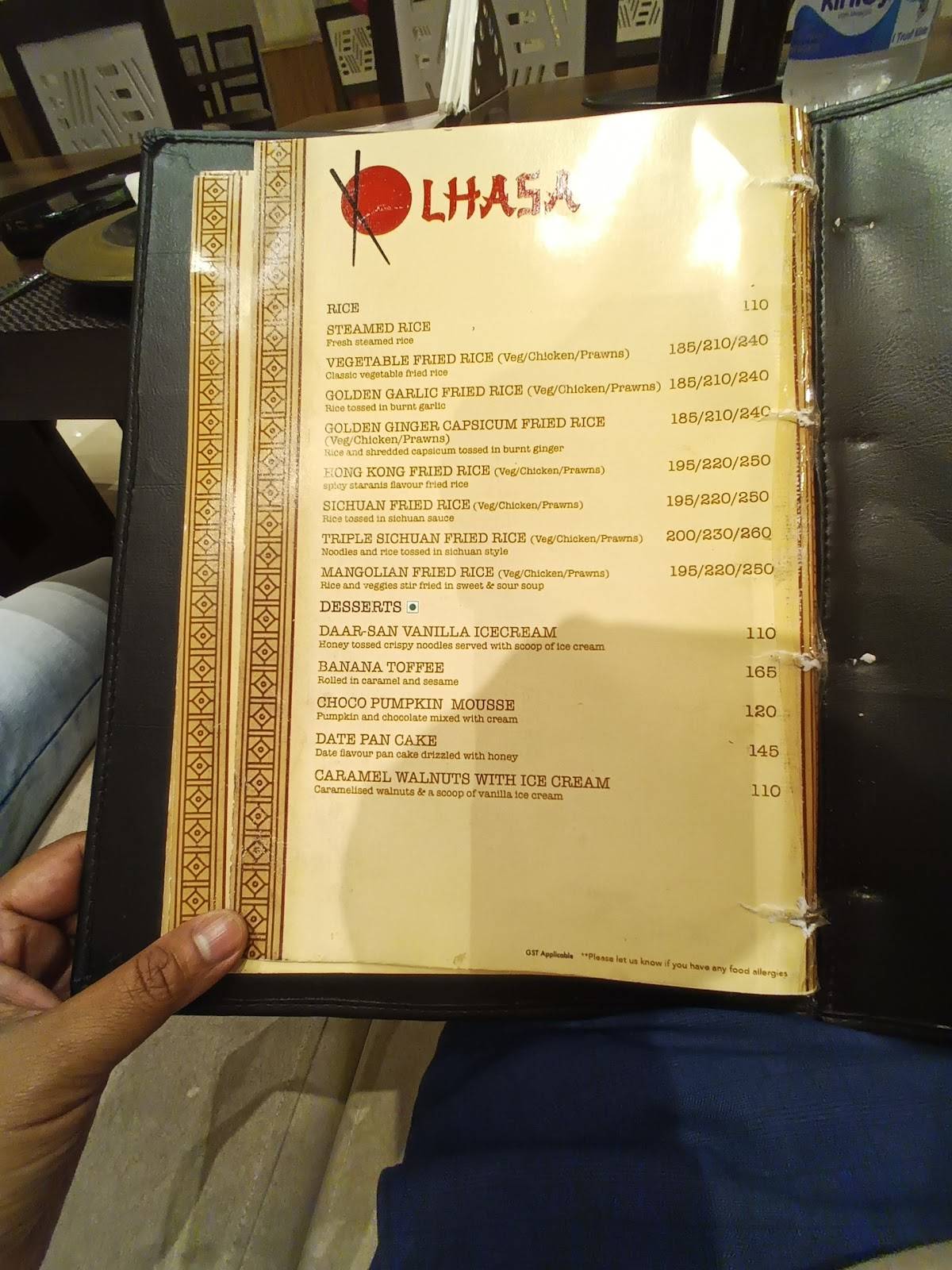 Lhasa menu