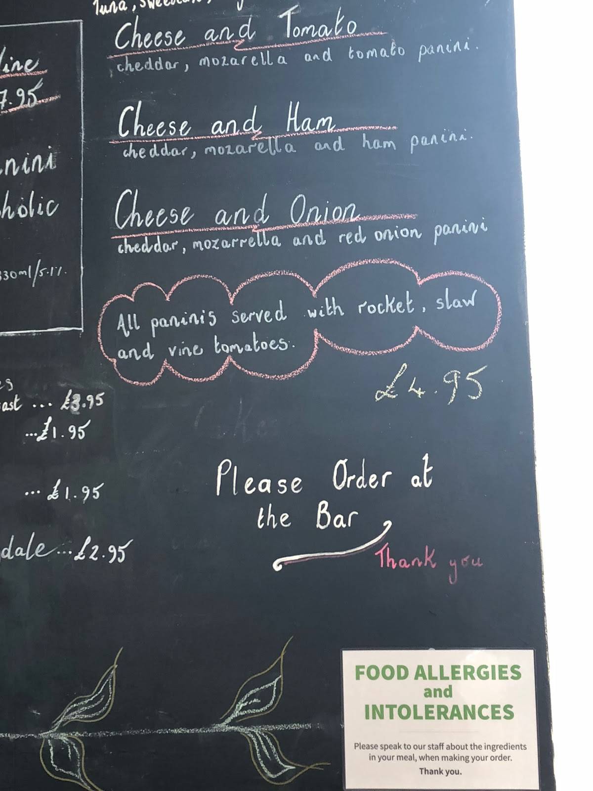 Menu at Liquid Jade cafe, Hull