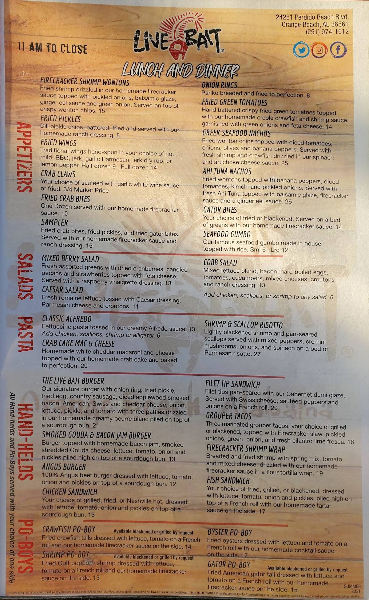 Live Bait Orange Beach AL Menu: A Flavorful Dive into Coastal Cuisine