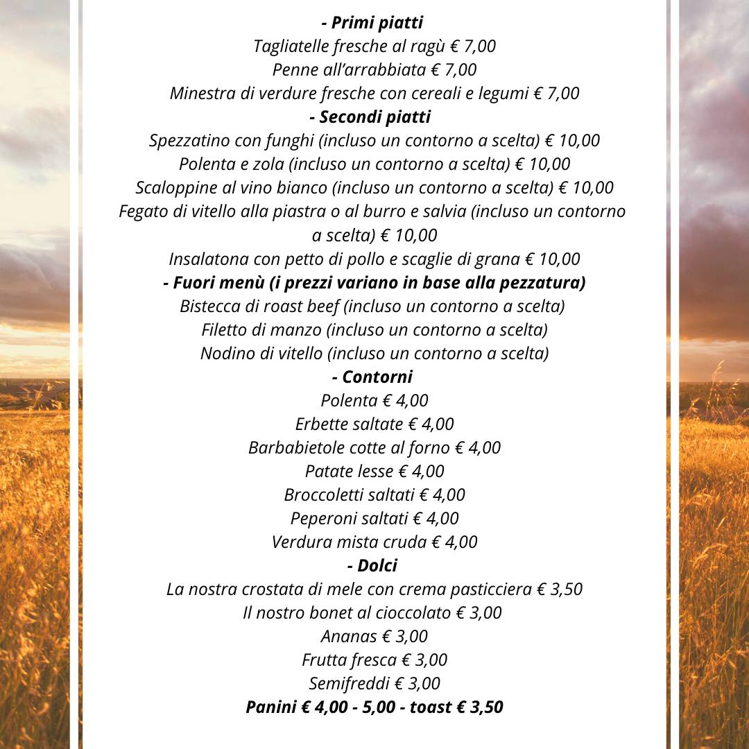 Menu di Lo Scoiattolo 